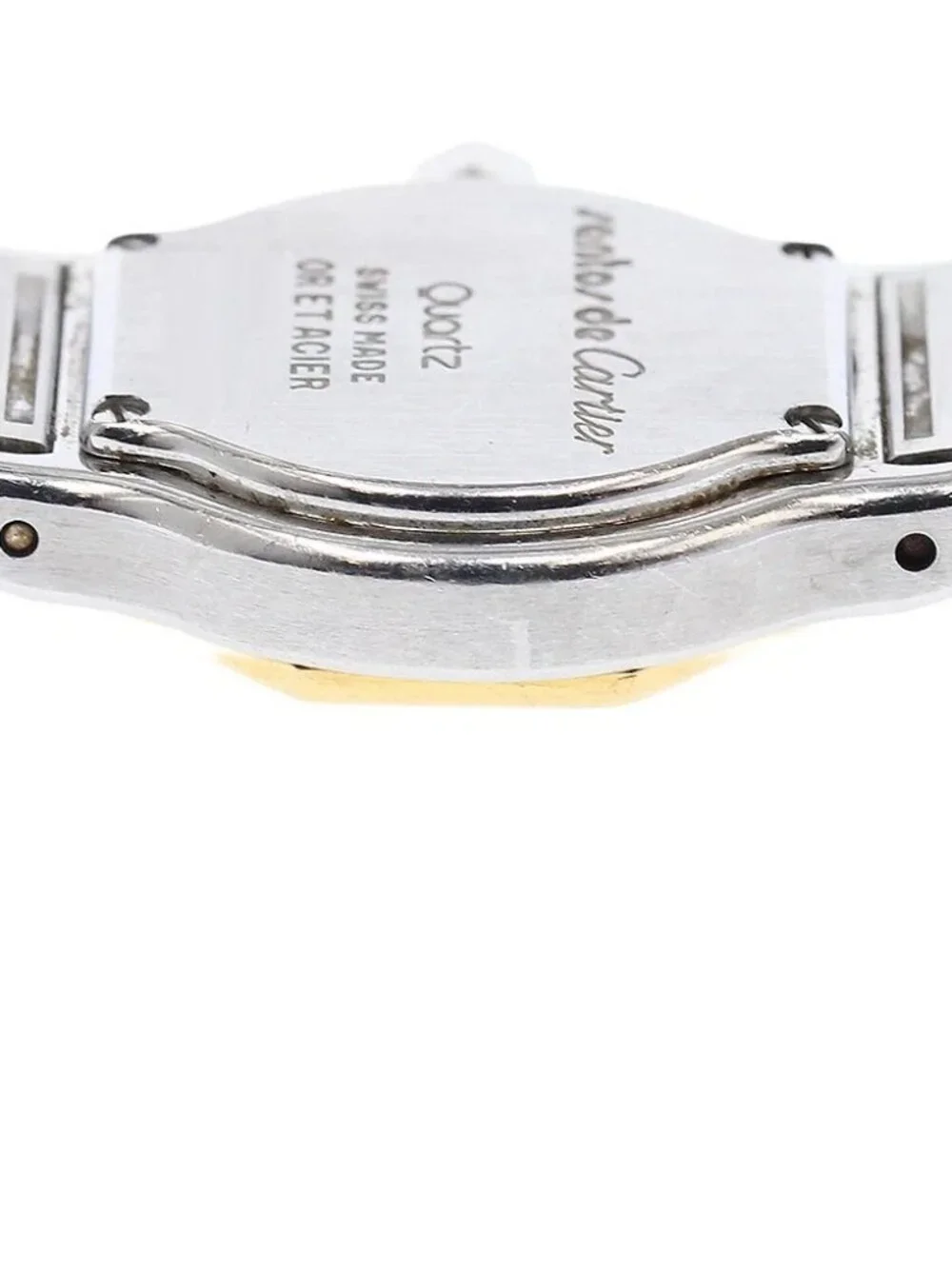 CARTIER Santos Octagon SM W2001683 Date YG2 tone Quartz Ladies Watch_972170